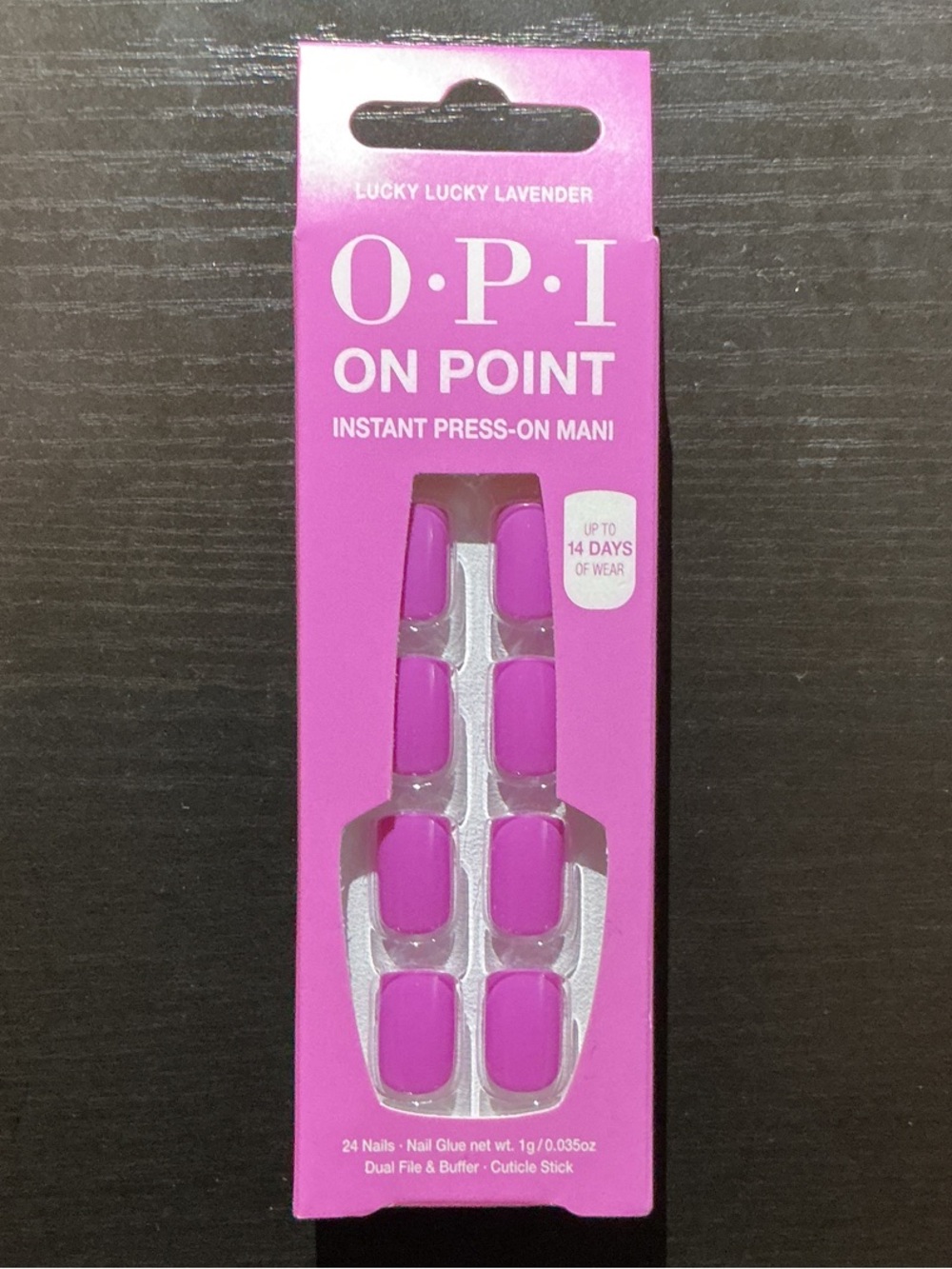 OPI Short Length Press-On Nails - Lucky Lucky Lavender